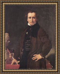 Lorenzo Framed Prints - Lorenzo Bartolini by Jean Auguste Dominique Ingres