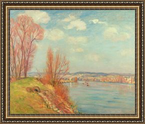 City by The Bay Framed Paintings - The Bay and the River by Jean Baptiste Armand Guillaumin