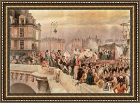 Edouard Framed Prints - The Departure of the Volunteers 1792 by Jean Baptiste Edouard Detaille