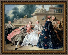 The Love Letter Framed Prints - Declaration of Love by Jean Francois de Troy