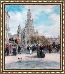 A Place Framed Prints - La Place de Trinite by Jean Francois Raffaelli