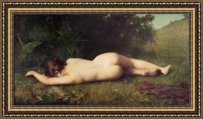 Spring Framed Prints - Byblis Turning into a Spring by Jean-Jacques Henner