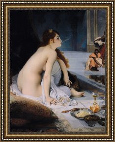 Meadow Angels - White Poppies Framed Prints - The White Slave by Jean Jules Antoine Lecomte du Nouy