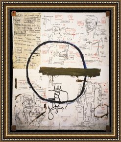 Jesse Framed Paintings - Jesse by Jean-michel Basquiat