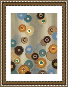 Round Midnight Framed Prints - Round And Round I by Jeni Lee