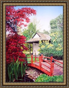 View of Delft Framed Paintings - Backyard View by Jerome Lawrence
