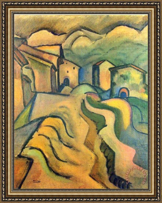 Joan Miro Paseo a La Ciudad, 1917 Framed Print Joan Miro Paseo a La Ciudad, 1917 Framed Print