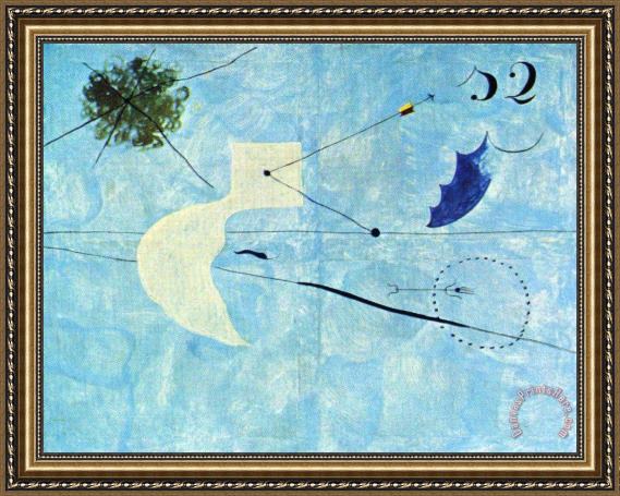 Joan Miro Siesta Framed Print Joan Miro Siesta Framed Print