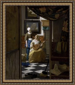 The Love Letter Framed Prints - The Love Letter by Johannes Vermeer