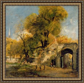 The Brandenburg Gate Berlin Framed Paintings - Harnham Gate - Salisbury by John Constable