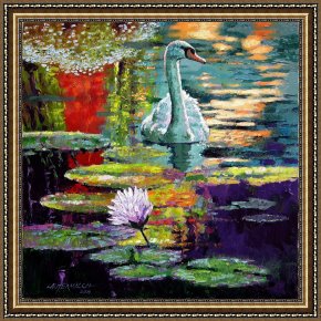 A Quiet Evening Framed Prints - Evening Reflections by John Lautermilch