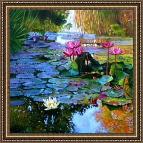 The Garden of Eden Framed Paintings - Expressions from the Garden by John Lautermilch