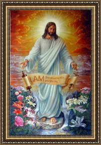 John Framed Prints - I AM the Resurrection by John Lautermilch