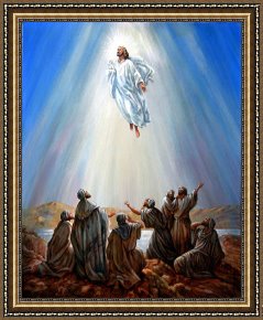John Framed Prints - Jesus Taken up into Heaven by John Lautermilch