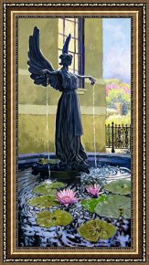 Water Framed Paintings - Living Waters by John Lautermilch