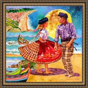 John Framed Prints - Nazare Portugal by John Lautermilch