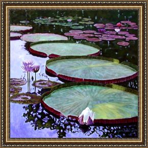 Beauty Framed Paintings - Quiet Beauty by John Lautermilch