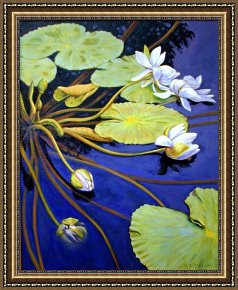 Beauty Framed Paintings - Trailing Beauty by John Lautermilch