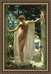 John Framed Prints - Lesbia by John Reinhard Weguelin