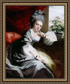 Mr And Mrs a Mosselman And Their Two Daughters Framed Paintings - Mrs Clark Gayton by John Singleton Copley