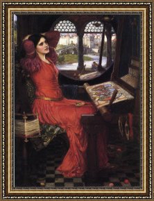 Lady Framed Prints - I Am Half Sick of Shadows Said The Lady of Shalott by John William Waterhouse
