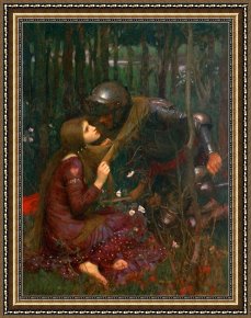 Belle Du Jour Framed Paintings - La Belle Dame Sans Merci 1893 by John William Waterhouse