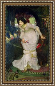 Lady Framed Prints - The Lady of Shalott by John William Waterhouse