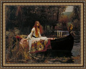Lady Framed Prints - The Lady of Shalott by John William Waterhouse