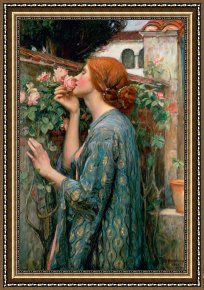 John Framed Prints - The Soul of the Rose by John William Waterhouse