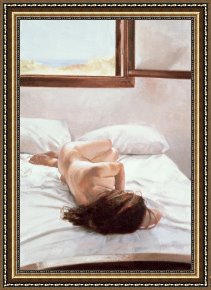 Sea Framed Paintings - Sea Light on Your Body by John Worthington