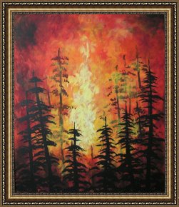Wild Boar Framed Prints - Kelowna Wild Fires by Jordanka Yaretz