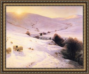 Joseph Framed Prints - And The Sun Peeped O'er Yon Southland Hills by Joseph Farquharson