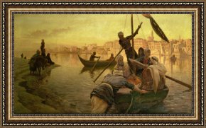 Joseph Framed Prints - In Cairo by Joseph Farquharson