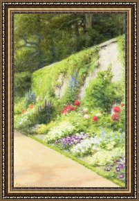 Catherine (b.1966) (contemporary Artist) Framed Prints - The Artists Garden by Joseph Farquharson