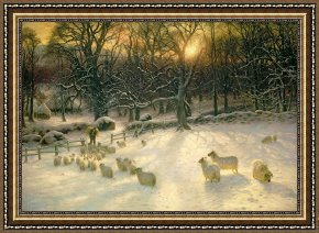 Joseph Framed Prints - The Shortening Winters Day is Near a Close by Joseph Farquharson