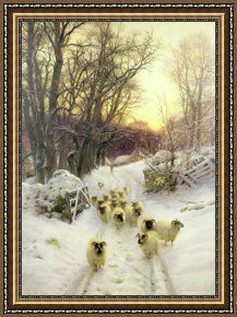 Joseph Framed Prints - The Sun Had Closed the Winter's Day by Joseph Farquharson