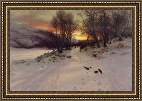 A Quiet Evening Framed Prints - When the West with Evening Glows by Joseph Farquharson