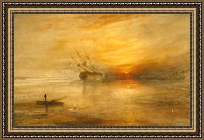 Square - Fort-philippe Framed Paintings - Fort Vimieux by Joseph Mallord William Turner