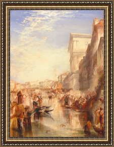 The Fairies a Scene Drawn From William Shakespeare Framed Paintings - The Grand Canal Scene - a Street in Venice by Joseph Mallord William Turner