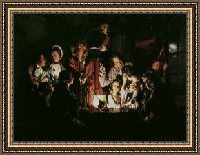 Joseph Framed Prints - An Experiment on a Bird in the Air Pump by Joseph Wright of Derby
