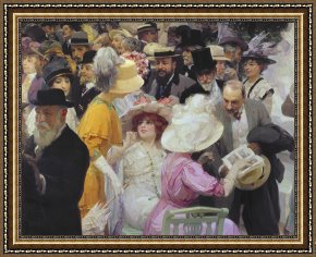 Jules Framed Prints - Friday at the French Artists Salon by Jules Alexandre Grun
