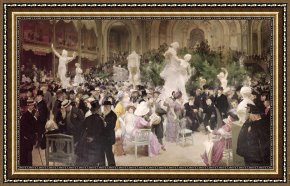 Jules Framed Prints - Friday at the Salon by Jules Alexandre Grun