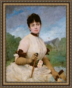 Jules Framed Prints - Madame Marie Toulmouche by Jules Elie Delaunay