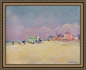 Jules Framed Prints - Cayeux sur Mer by Jules Ernest Renoux
