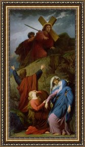 Jules Framed Prints - The Virgin of Calvary by Jules Eugene Lenepveu