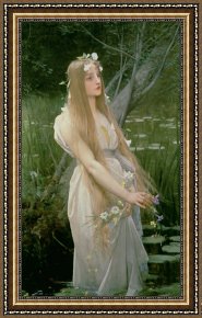Jules Framed Prints - Ophelia by Jules Joseph Lefebvre