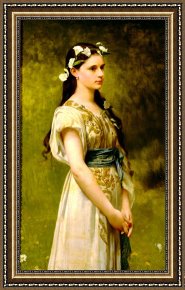 Lefebvre Framed Prints - Portrait of Julia Foster Ward by Jules Joseph Lefebvre