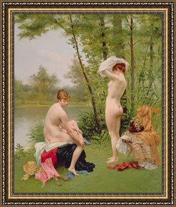 Jules Framed Prints - The Bathers by Jules Scalbert