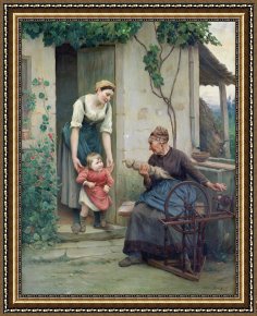 Jules Framed Prints - The Three Ages by Jules Scalbert