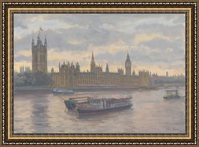 Exterior Framed Paintings - Houses Of Parliament by Julian Barrow